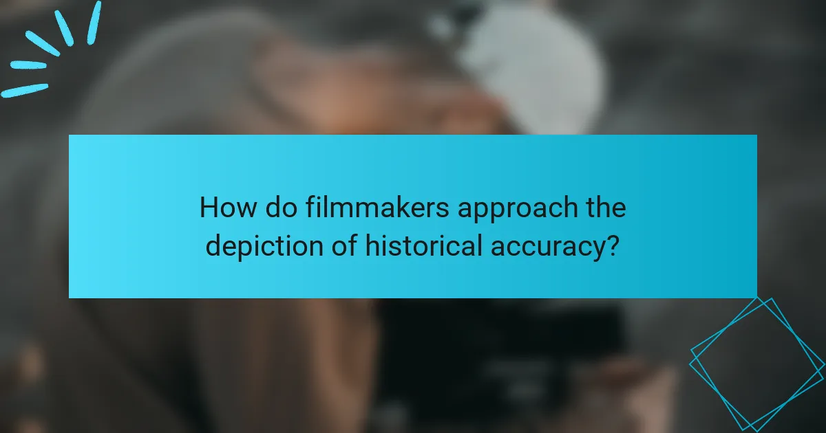 How do filmmakers approach the depiction of historical accuracy?